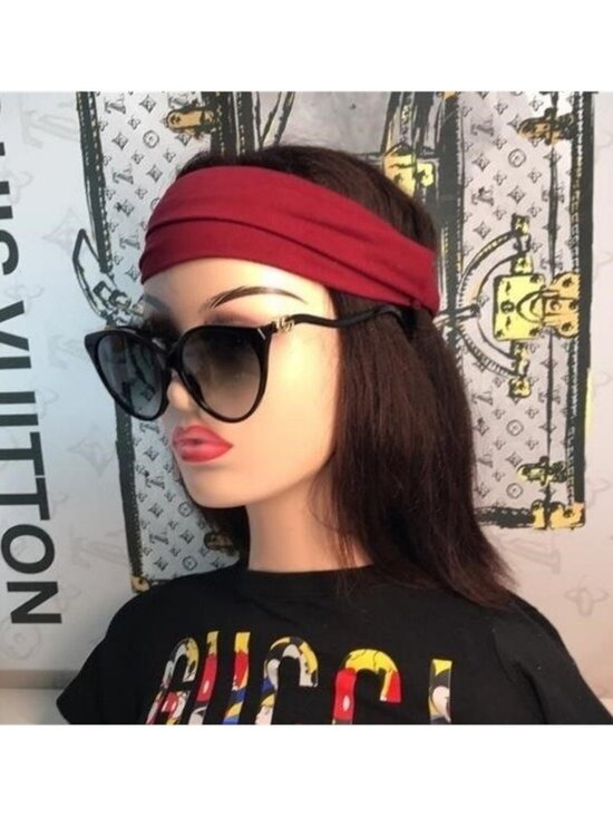 New Authentic Gucci Black Cat-Eye Sunglasses GG1011s 001 main image 7